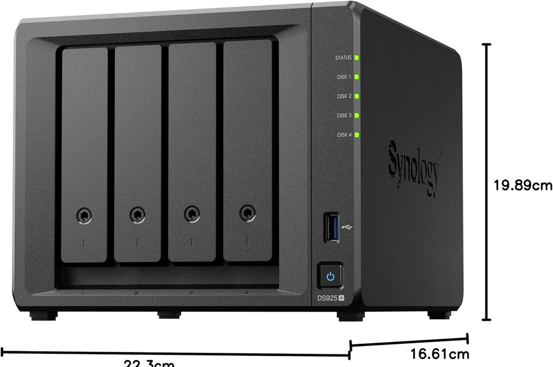 SYNOLOGY NAS DS925+ 4 Einschübe mit erweiterbarer Kapazität (ohne Festplatte)