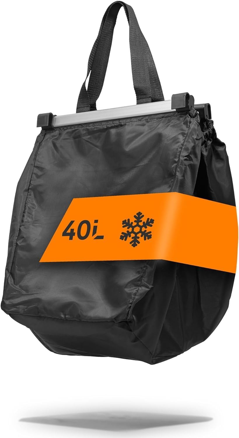 achilles Easy-Cooler Alu, Faltbare Einkaufswagentasche mit Kühlfach, Einkaufstasche passend für alle