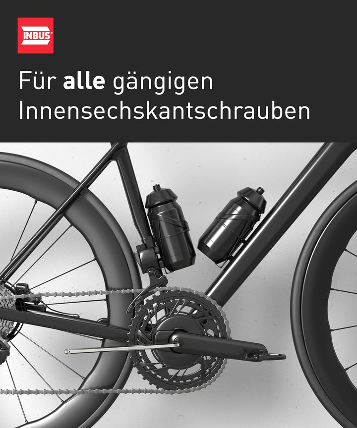 INBUS® 70167 Winkelschraubendreher Set 9tlg, 1.5–10mm, mit Kugelkopf — Made in Germany