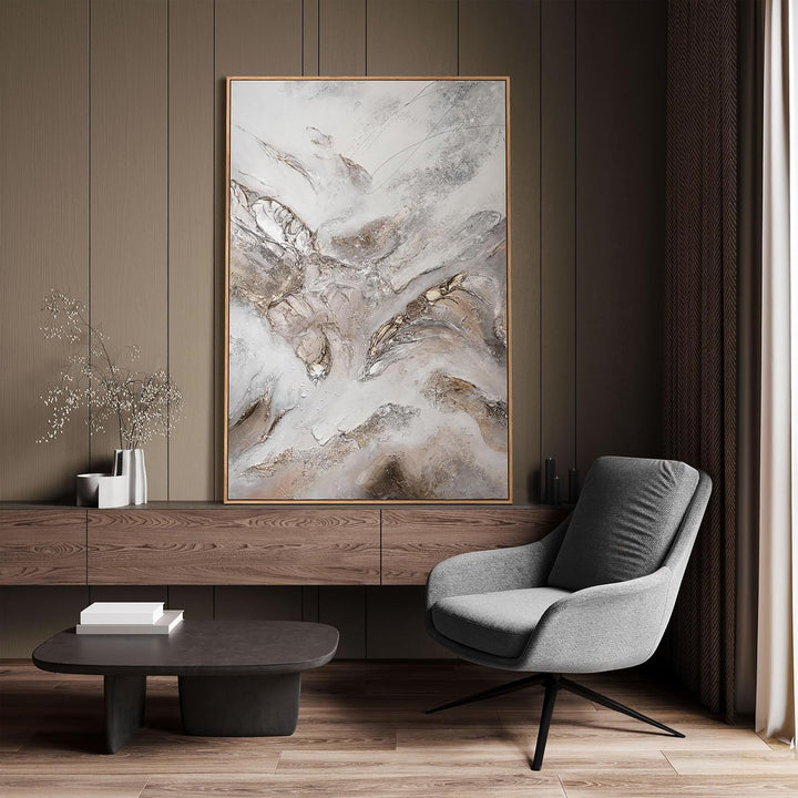 YS-Art Luxus Abstrakt Design Acryl Gemälde auf Leinwand Aufstieg handgemalt Wandbilder Wohnzimmer mo