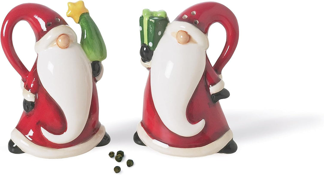 Excelsa Santa Claus Salz-und Pfefferstreuer-Set, Keramik, rot, 6x4.5x8 cm, 2