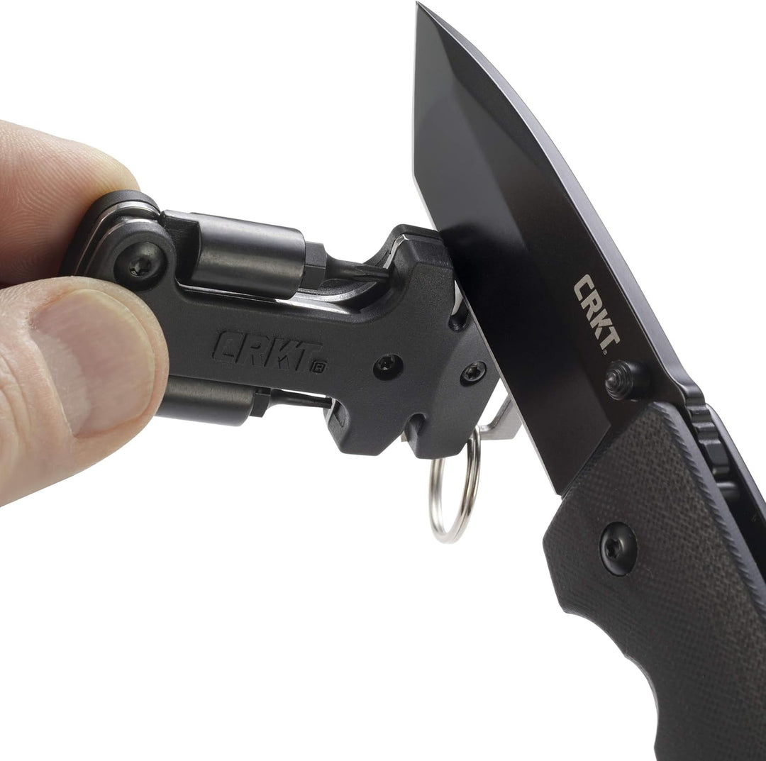 CRKT Messerwartungswerkzeug: Wolframkarbid-Schärfer, Keramikschärfer, Honkante, Torx-Bits, Flaschenö