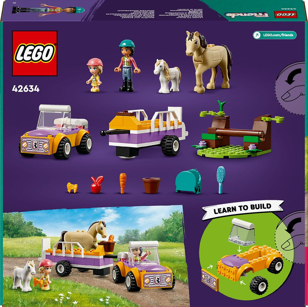 LEGO Friends Pferde- und Pony-Anhänger - Pferdespielzeug für Mädchen und Jungen - Kinder Geschenk fü