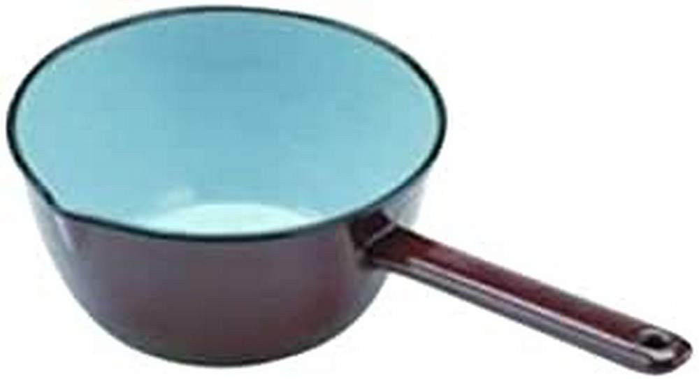 IBILI Stielkasserolle konisch 18 cm aus emailliertem Stahl in braun 18 cms, 18 cms