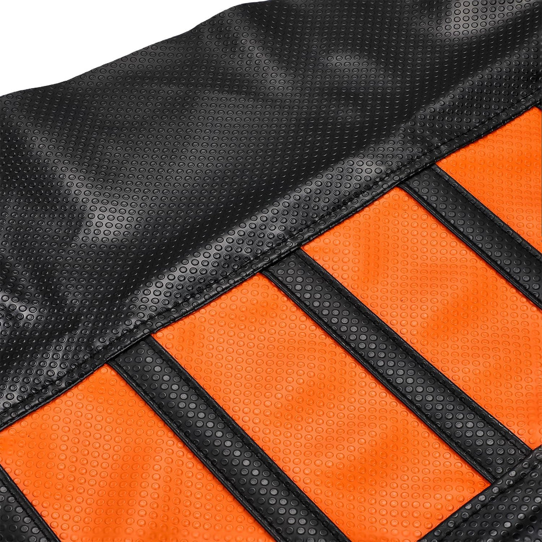 Motorrad Sitzbankbezug,Orange/Schwarz Motorrad Greifer Weiche Motorrad Sitzbezug Für 65 85 125 200 2