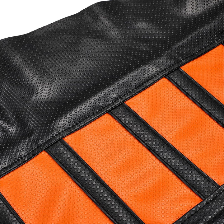 Motorrad Sitzbankbezug,Orange/Schwarz Motorrad Greifer Weiche Motorrad Sitzbezug Für 65 85 125 200 2
