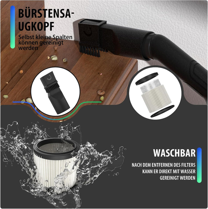 Industriestaubsauger Hoover Nass-Trocken-Sauger, 4800 W, leistungsstarke Saugkraft, ohne Staubbeutel