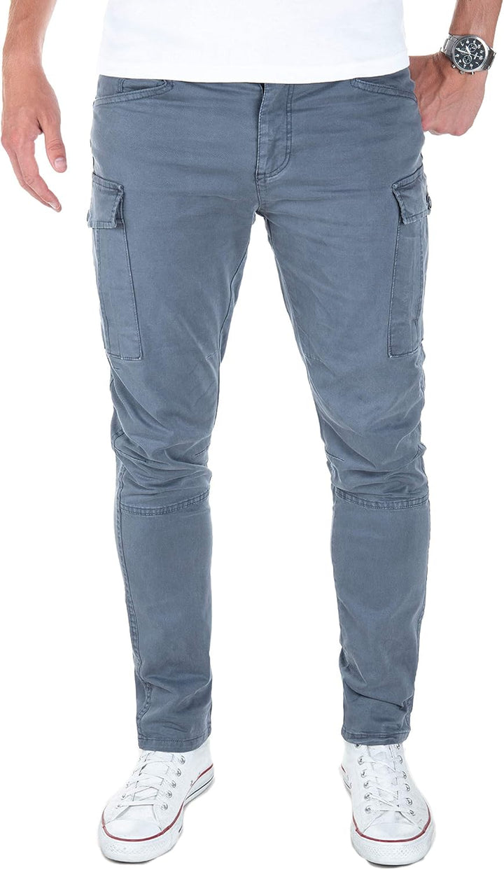 Yazubi Jayden - Herren Cargo Hose - Baumwoll Cargo Jeans 29W / 32L Grau (Turbulence 194215), 29W / 3