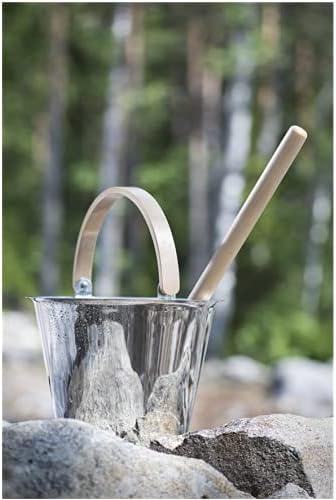 Rento Sauna Bucket and Ladle stainless steel