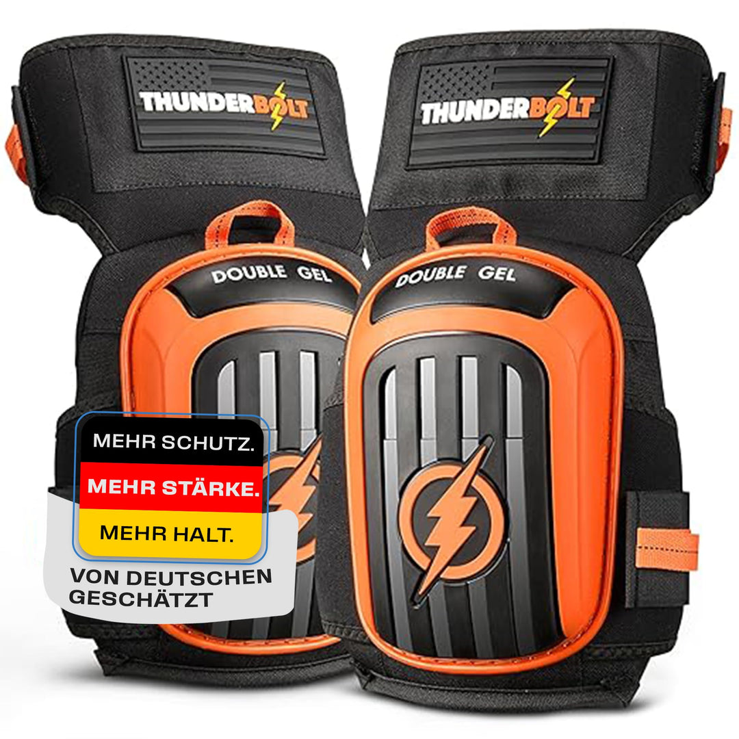 Thunderbolt Knieschoner für Männer, Bau-Knieschoner für die Arbeit für Männer und Frauen, mit Doppel