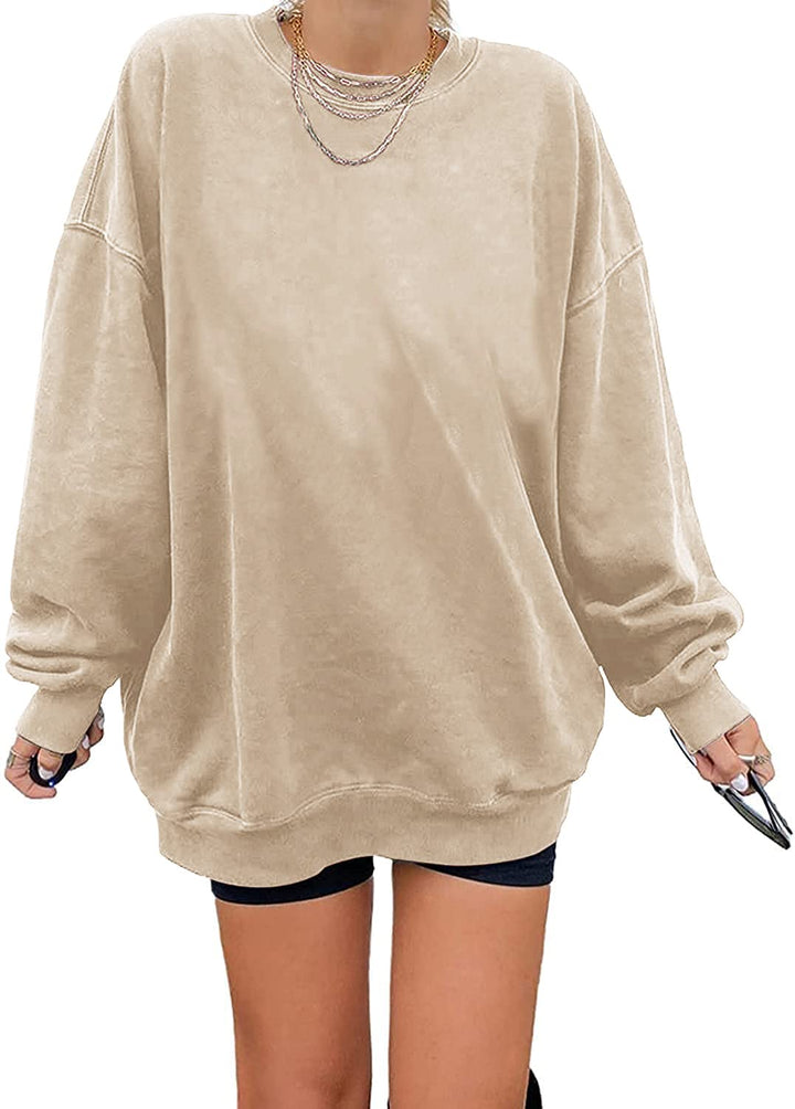 Sweatshirt Damen Los Angeles Pullover Oversized Langarmshirt Rundhals Pulli Basic Loose Tops Ohne Ka
