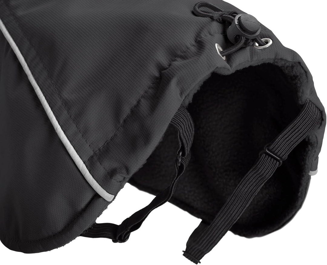 HUNTER Hundemantel NORDBY, Farbe: schwarz, wasserabweisend, warm gefüttert, reflektierend, ideal für