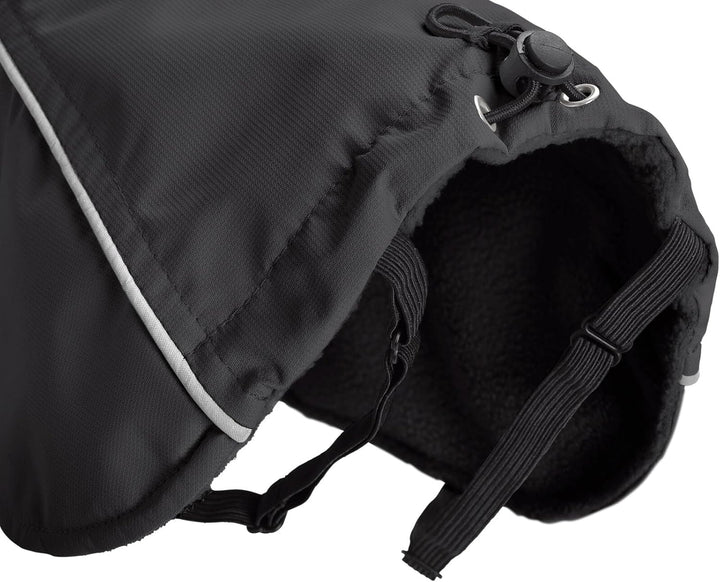 HUNTER Hundemantel NORDBY, Farbe: schwarz, wasserabweisend, warm gefüttert, reflektierend, ideal für