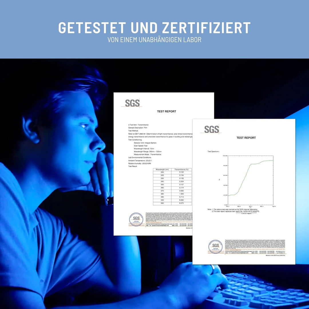 VistaProtect - Premium Anti-Blaulichtfilter für Computermonitore, Abnehmbar (23" bis 24" Zoll)