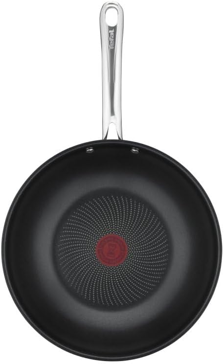 Tefal Infinite Wokpfanne Induktion 28 cm, Wokpfanne Antihaftversiegelung, Thermo-Signal bei idealer