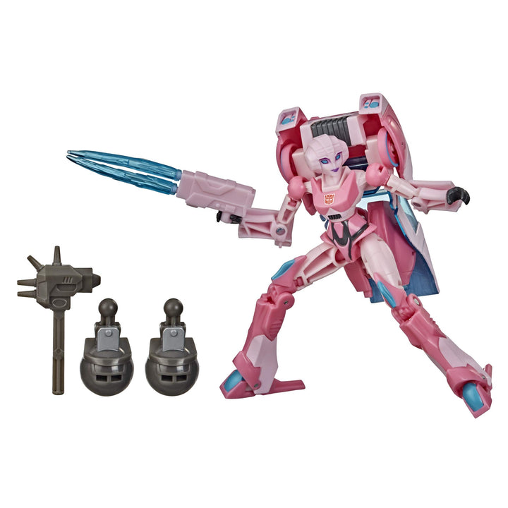 Transformers Bumblebee Cyberverse Adventures Deluxe Class Arcee Actionfigur Spielzeug, Build-A-Figur