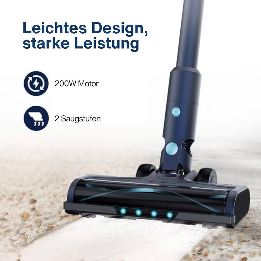 Samako CleanDetect Lite Akku-Staubsauger 200W – 22 kPa – Beutellos – 0,5 L – mit 2 Aufsätzen – kabel