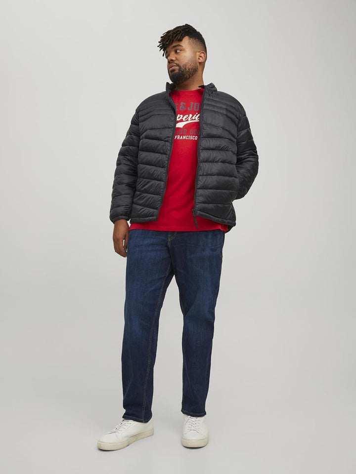 JACK & JONES Male Steppjacke Plus Size Steppjacke XXL Schwarz, XXL Schwarz