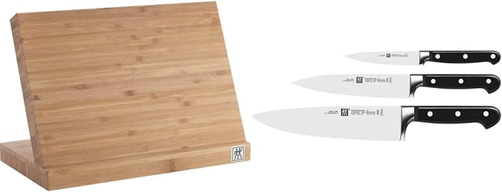 Zwilling 35046-110-0 Messerblock, Holz & Messer-Set, 3-tlg., Spick-/Garniermesser, Fleischmesser, Ko