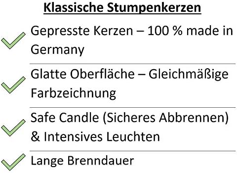 Hochwertige Stumpenkerzen – Wachskerzen/Säulenkerzen/Adventskerzen (Karminrot, Gross: Höhe 15cm / Ø
