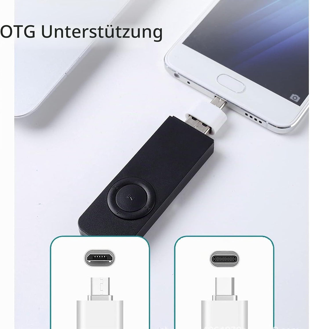 MP3-Player, Verlustfreie Decodierung, Musik-Player, 8 GB Speicher, 64 GB Erweiterbarer USB-Flash-Lau