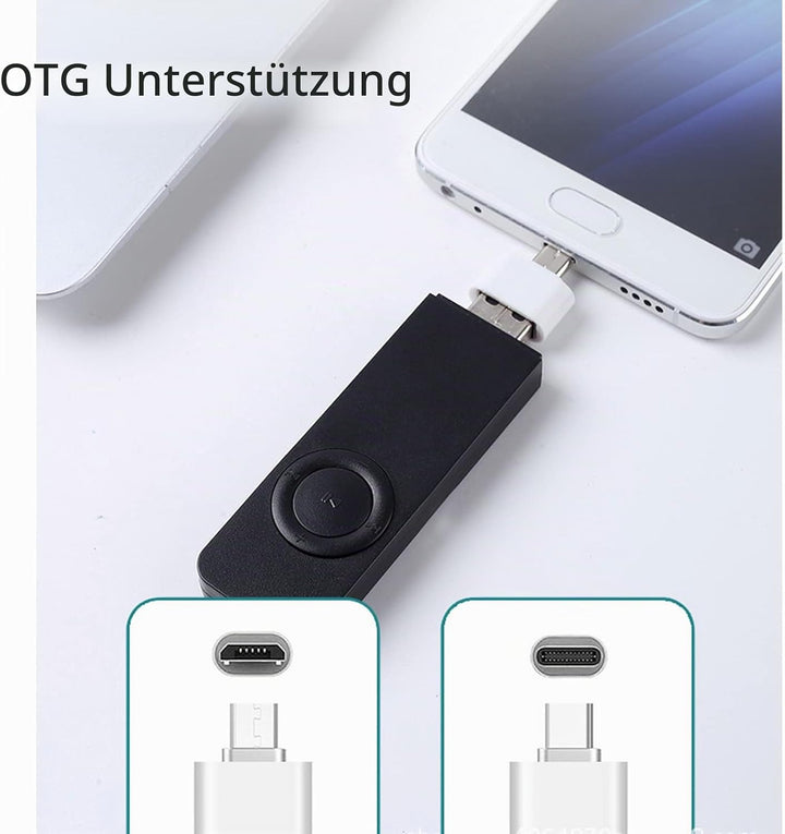 MP3-Player, Verlustfreie Decodierung, Musik-Player, 8 GB Speicher, 64 GB Erweiterbarer USB-Flash-Lau