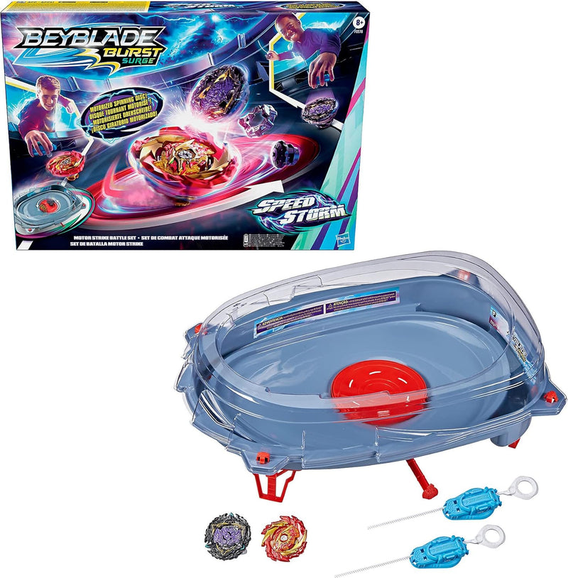 Beyblade Burst Surge Speedstorm Motor Strike Battle Set – Battle Spielset mit motorisierter Beystadi