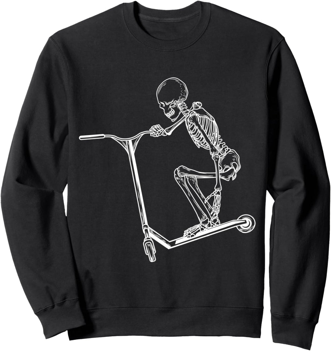 Stunt Scooter Roller Skelett Tretroller Jungen & Kinder Sweatshirt