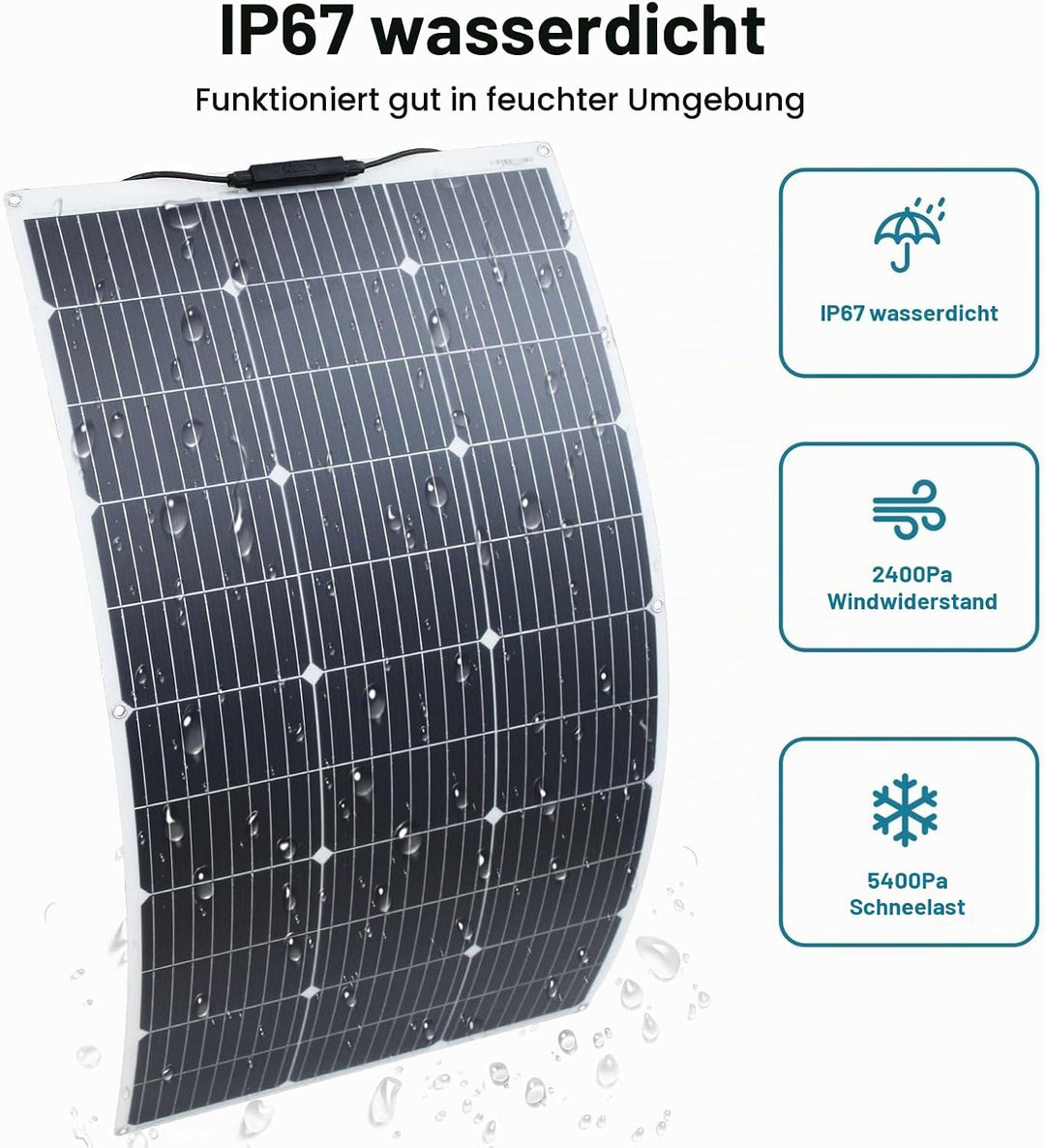 Monokristallines 200W 12V Flexibles Solarpanel Kit Für Outdoor mobile Nutzung 200W Solar Panel Syste