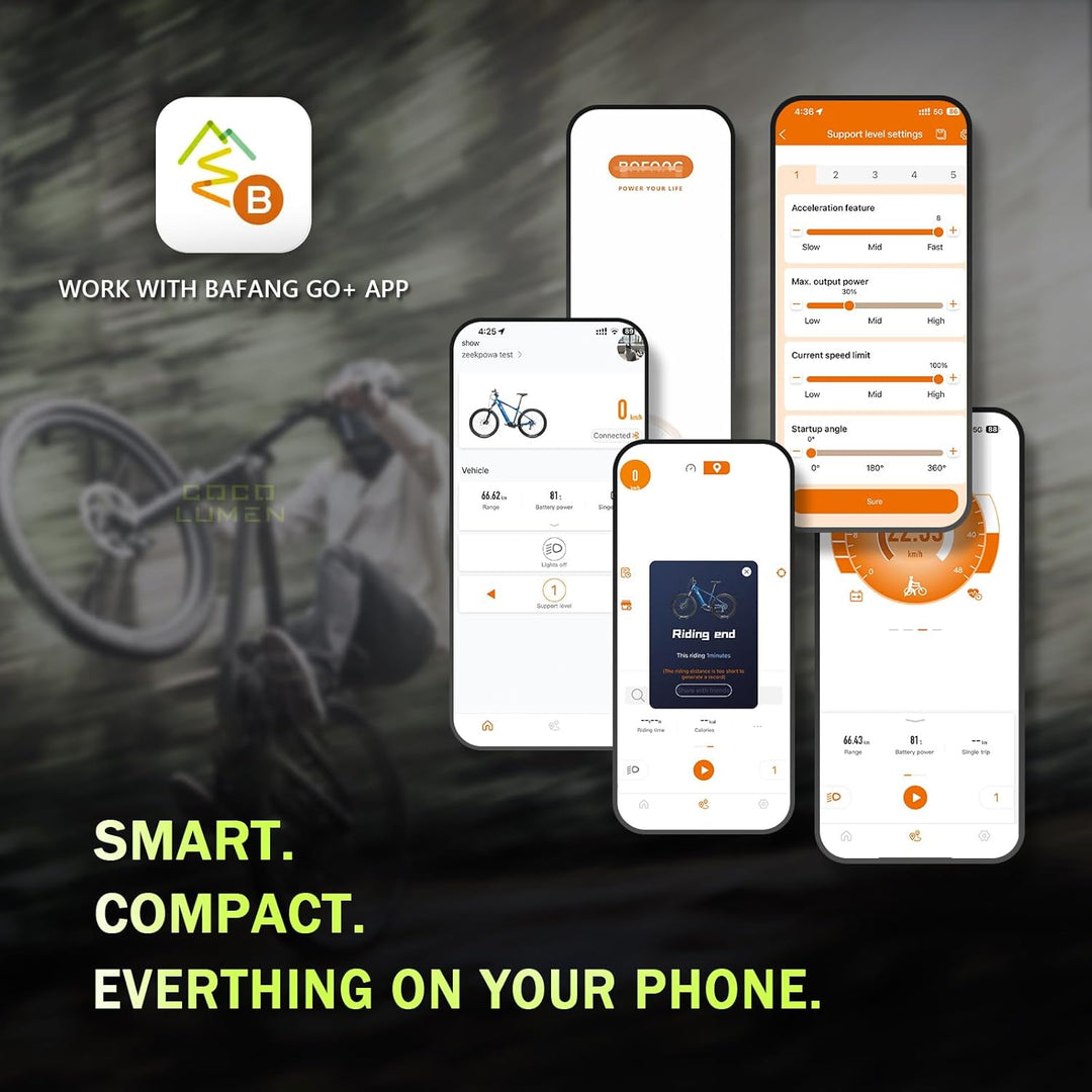 C080 Display für BAFANG Mittelmotoren M400, M500 mit USB-C Ladeanschluss, Elektro Fahrrad Mid Motore