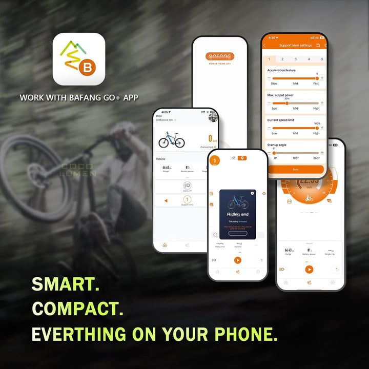 C080 Display für BAFANG Mittelmotoren M400, M500 mit USB-C Ladeanschluss, Elektro Fahrrad Mid Motore
