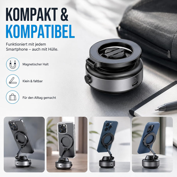 Snapmount Handy Halterung Elektrisch – SNAPMOUNT Original mit VACUUMLOCK-Technologie, Selbstansaugen