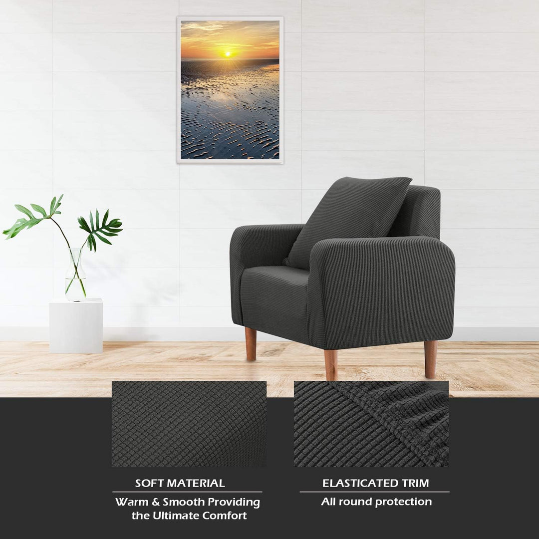 WedDecor Stretch-Sesselbezüge aus Knautschsamt, Sofabezüge, Sofaschoner für Wohnzimmer, rutschfeste,