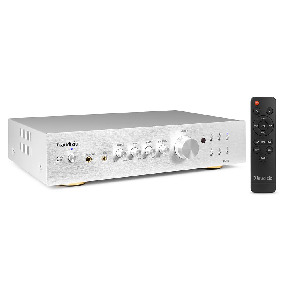 Audizio AD220A - HiFi-Stereo-Verstärker 2 x 200 Watt, Bluetooth Verstärker für Lautsprecher und HiFi