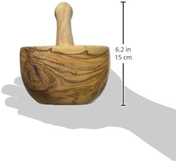 Continenta 4948 Olivenholz Mörser und Stössel, hellbraun