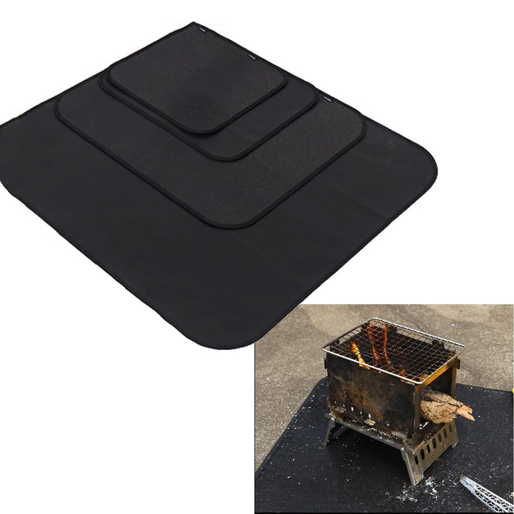 Feuerfeste Unterlage, 35*34 cm Feuerschutzmatte Grillmatte Bodenschutz, Hitzeschutzmatte Feuerschale
