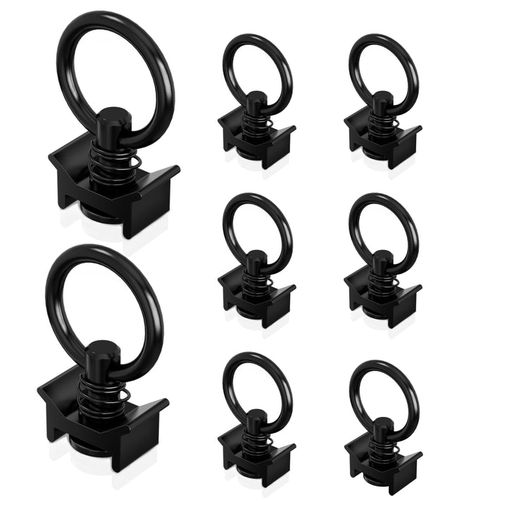 Airlineschiene Fitting Ring (8 Stück) | Zurröse 900 daN (900 kg) Tragkraft | Einfachendbeschlag für