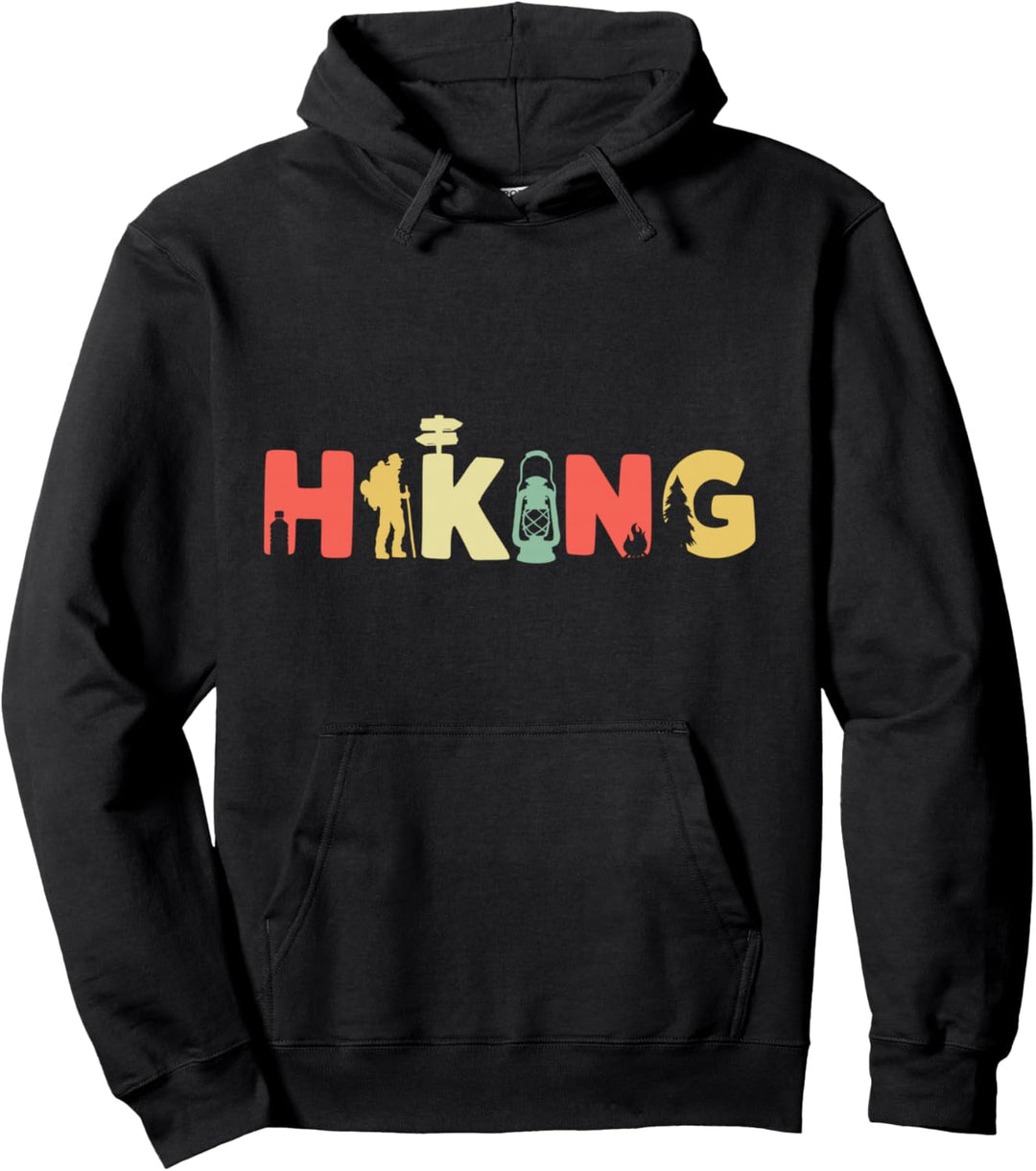 Retro Wandern - Wanderer Vintage Bergsteiger Pullover Hoodie