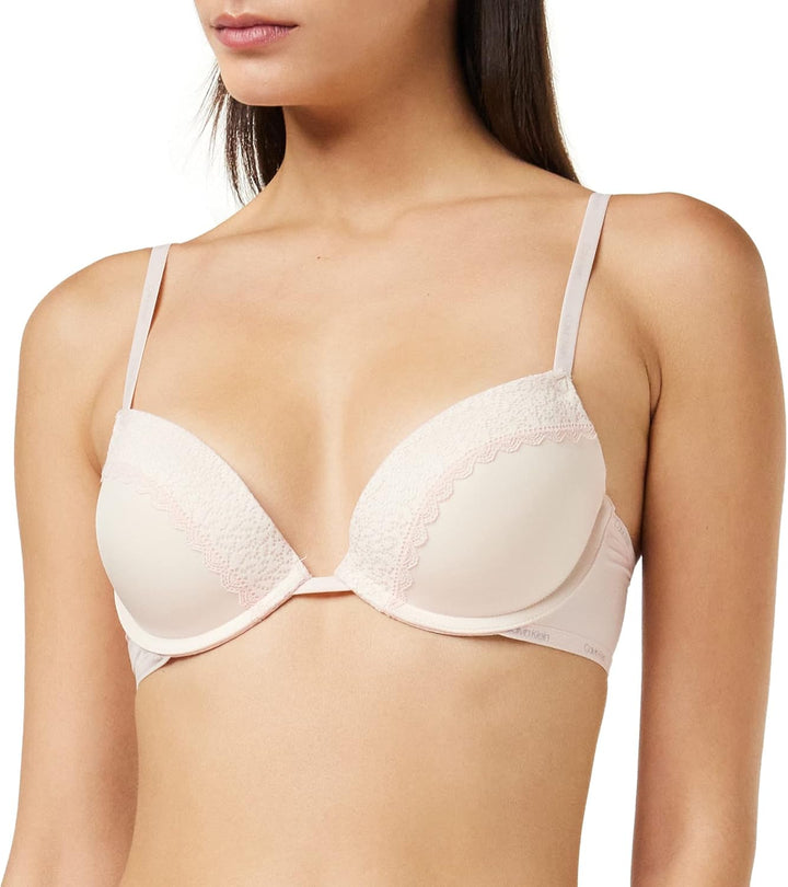 Calvin Klein Damen Push Up Plunge Push-Up-BHS 30 Rosa (Nymph's Thigh), 30 Rosa (Nymph&apos;s Thigh)