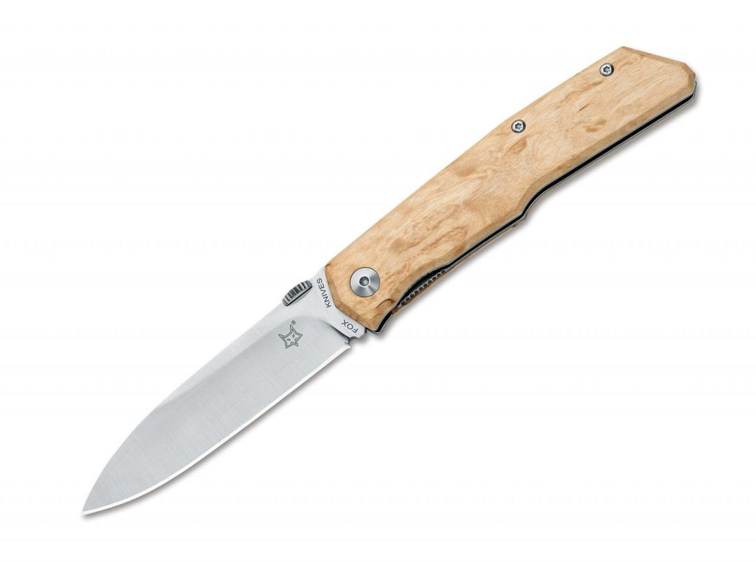 Fox Knives Terzuola 525 Birchwood Taschenmesser Beige, Klingenlänge: 9 cm, 01FX118