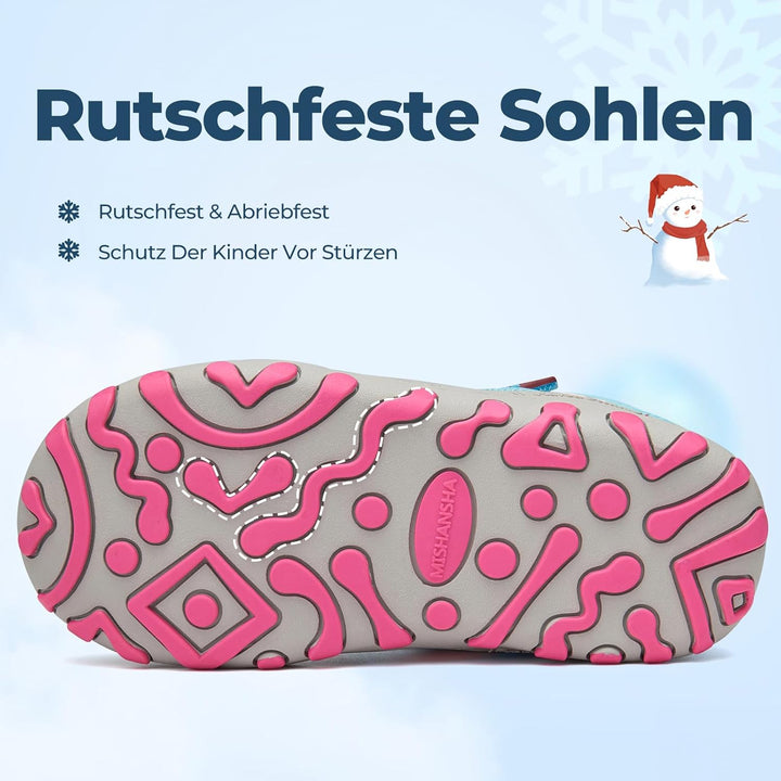 Mishansha Kinder Outdoor Winterschuhe Warm Gefüttert Winterstiefel, Gr.24-38 26 EU Himmelblau, 26 EU