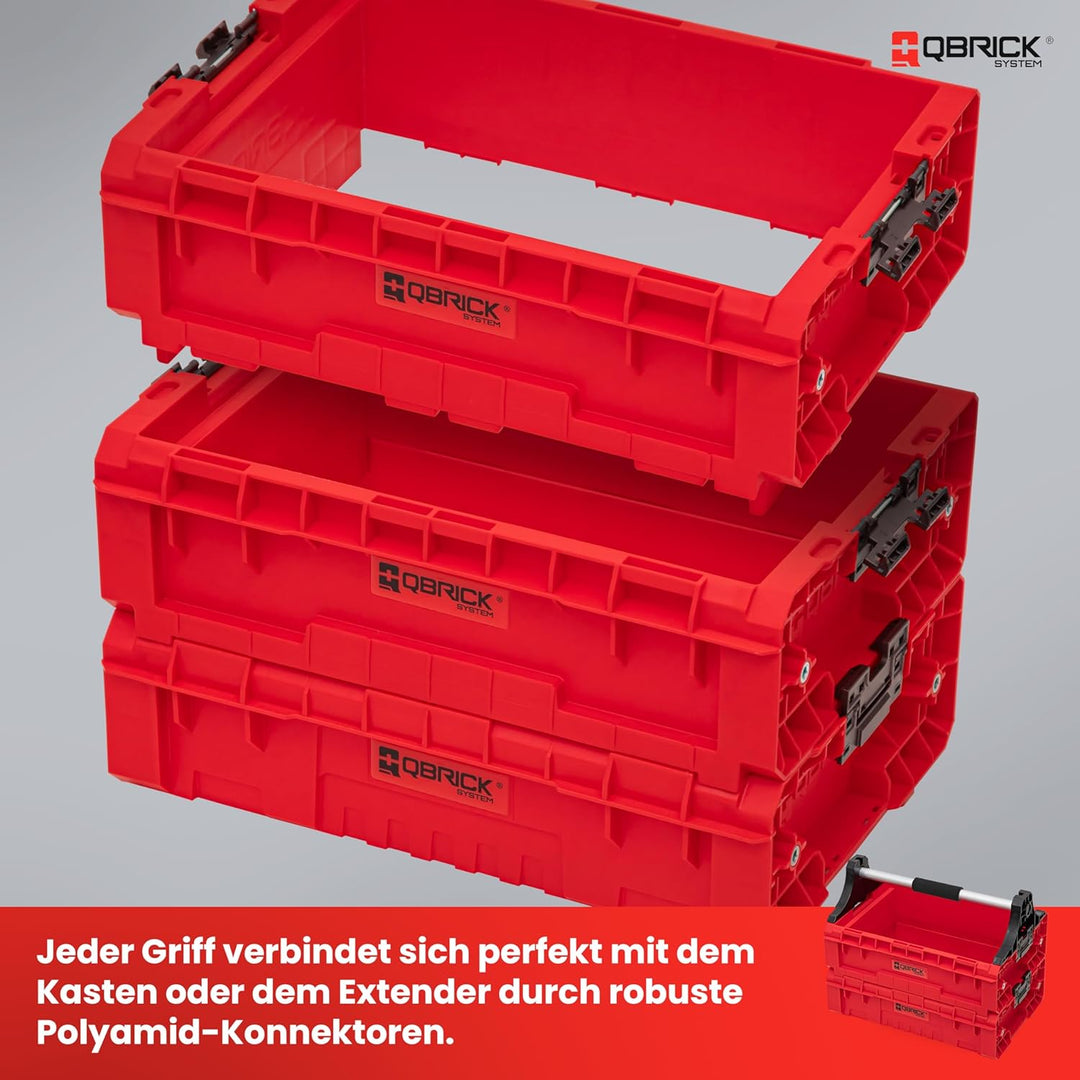 QBRICK SYSTEM Set Griff Erweiterungseinheit Kasten 3 Stück Box Erweiterungsmodul PRO SET Modular Tra
