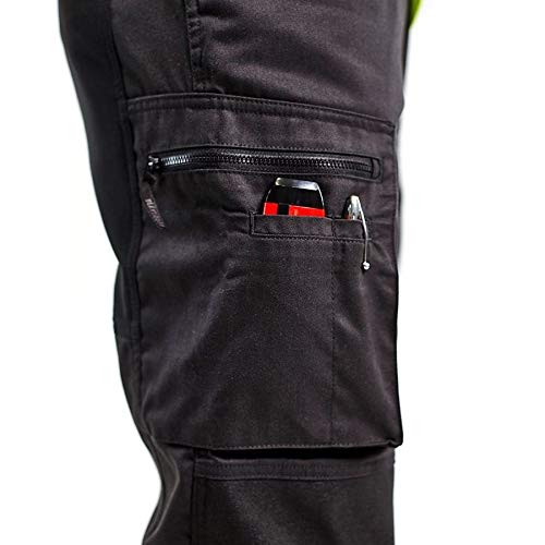 Blaklader 15511811 Hochsichtige Hose mit Stretch, Schwarz/Gelb, grootte C44 C44 Black / Yellow, C44