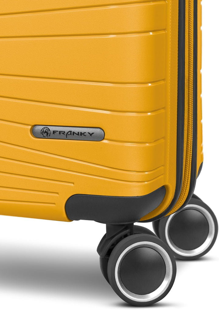 Franky Dallas 3.0 Hartschalen-Trolley mit 4 Rollen Koffer Set 3 Teilig | Ausgestattet mit TSA-Schlos