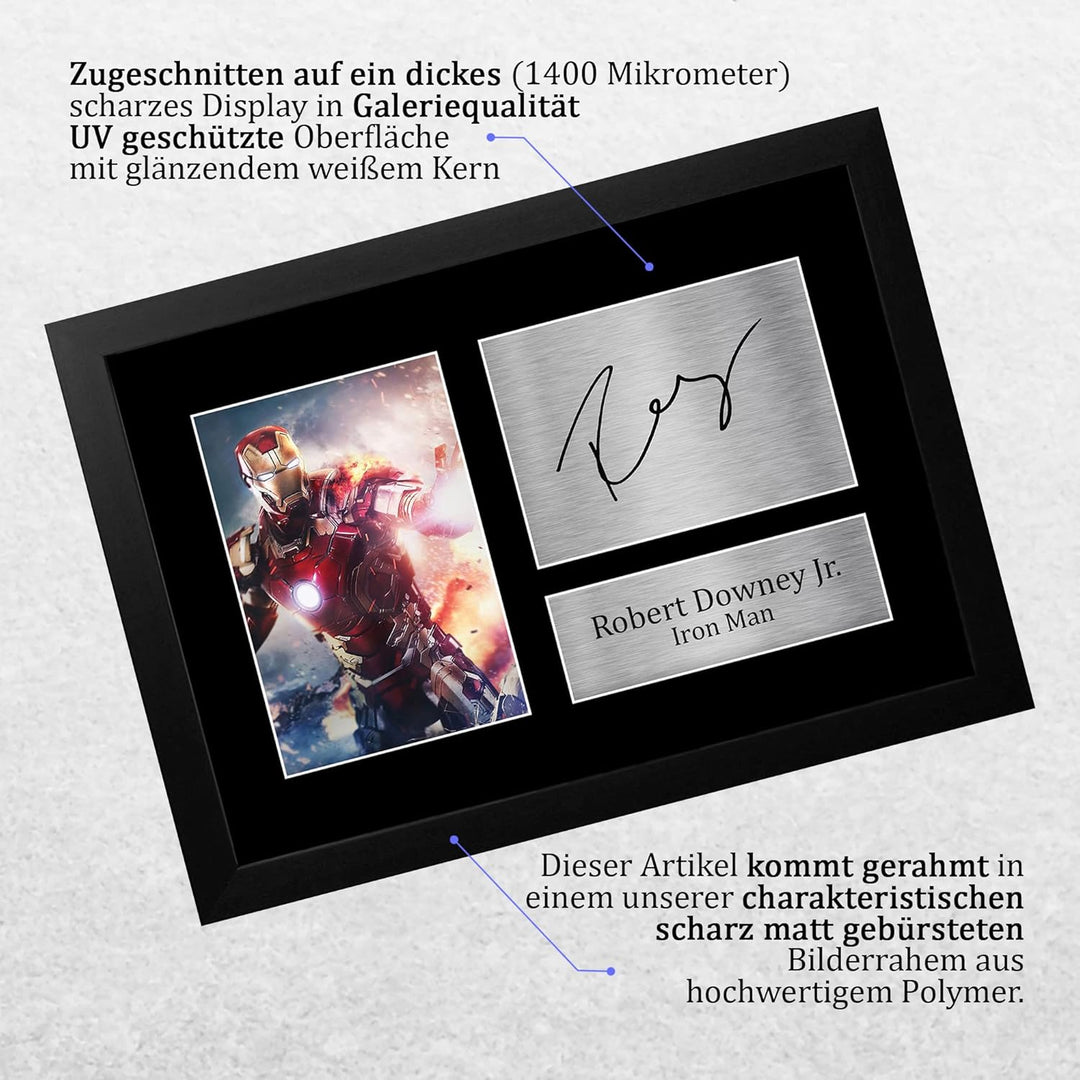 HWC Trading Robert Downey Jr A4 Gerahmte Signiert Gedruckt Autogramme Bild Druck-Fotoanzeige Geschen