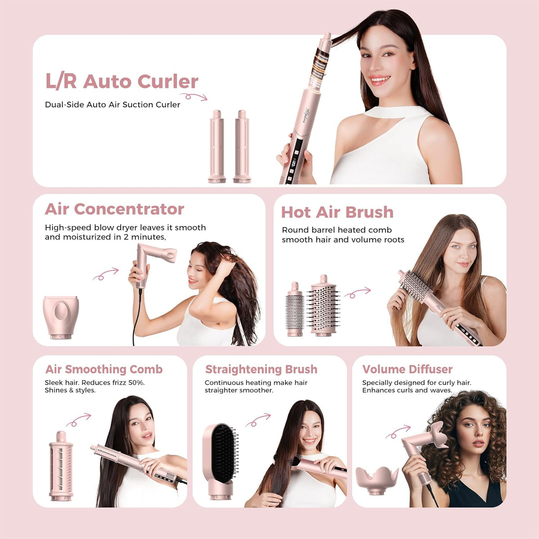 Atopskins Pro Air styler 8 in 1 Hair Styler set 1400w Airbrush Haarstyler 110000 U/Min Haartrockner