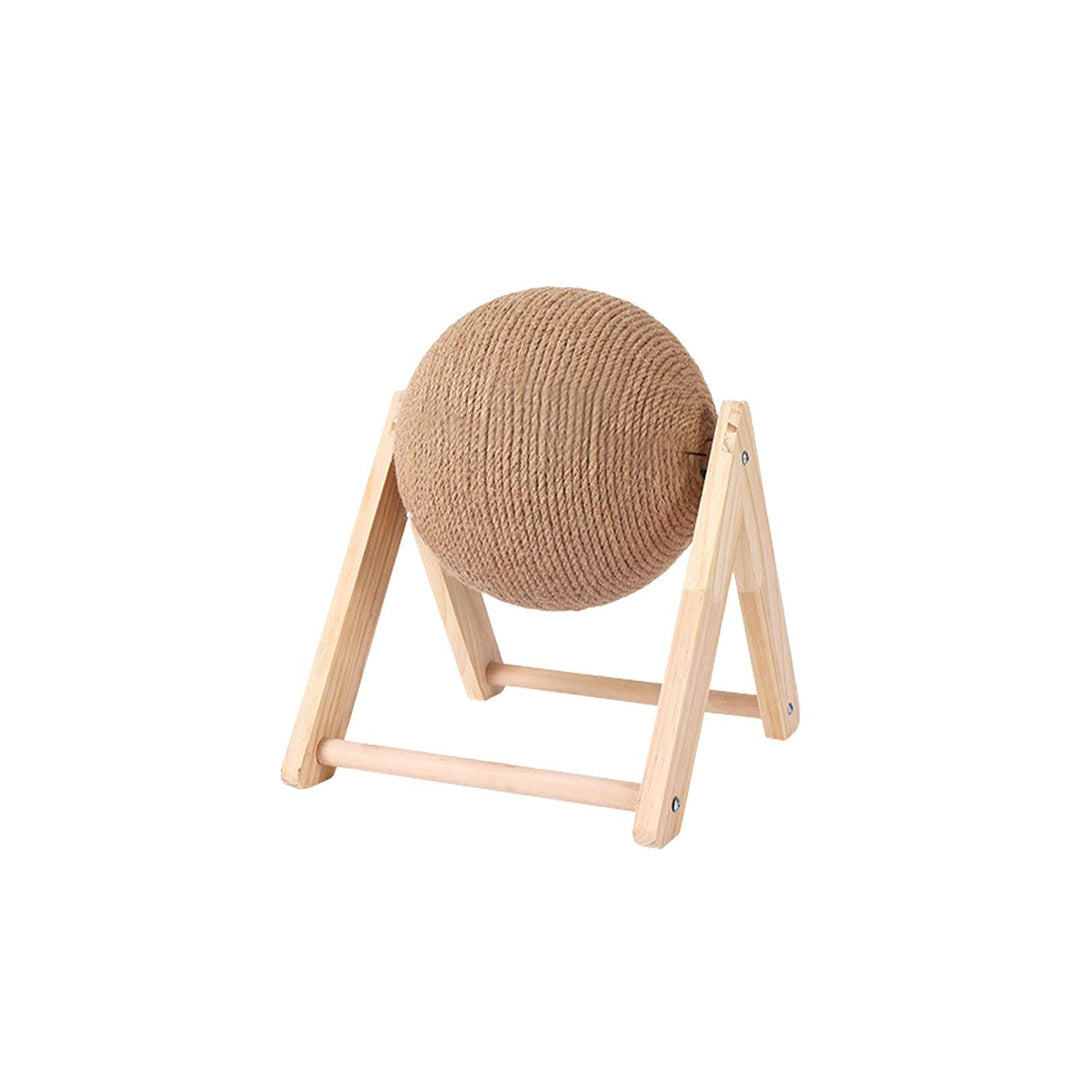Cat Ball Toys Kitten Cat Sisal Scratcher Ball, Stabile Holzbasis Und Sisalseil Rolling Ball Spielzeu