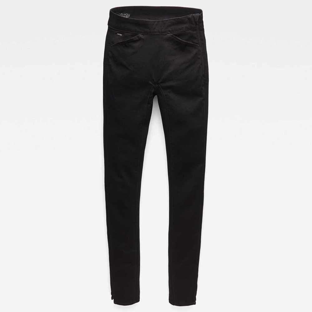 G-STAR Damen High Jegging Ankle Jeans 24W / 30L Schwarz (Jet Black Water Protected D14418-9142-a840)