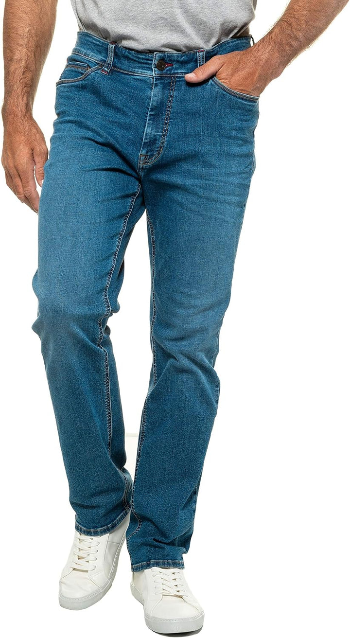 JP 1880 Herren Jeans Jeans, Flexnamic®, Denim, Straight Fit, Bis Gr. 70/35 32W / 33L Blue Denim, 32W