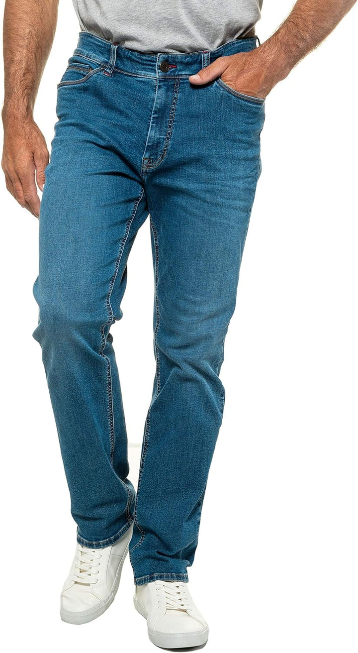 JP 1880 Herren Jeans Jeans, Flexnamic®, Denim, Straight Fit, Bis Gr. 70/35 32W / 33L Blue Denim, 32W